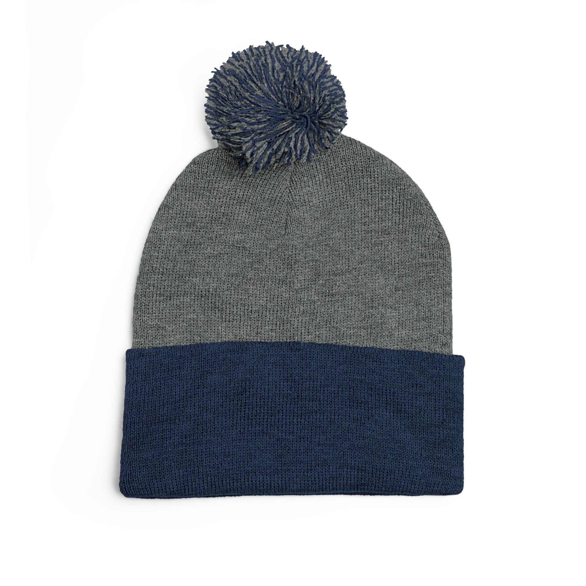 Pom-Pom Knit Cap — Embroidered 'Travorium' Winter Beanie