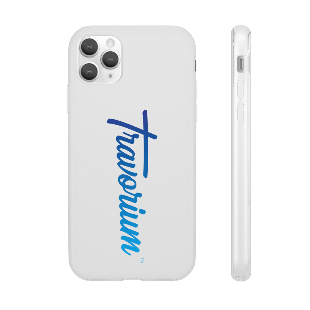 Phone Case — 'Travorium' Blue Script Flexible Protective Case