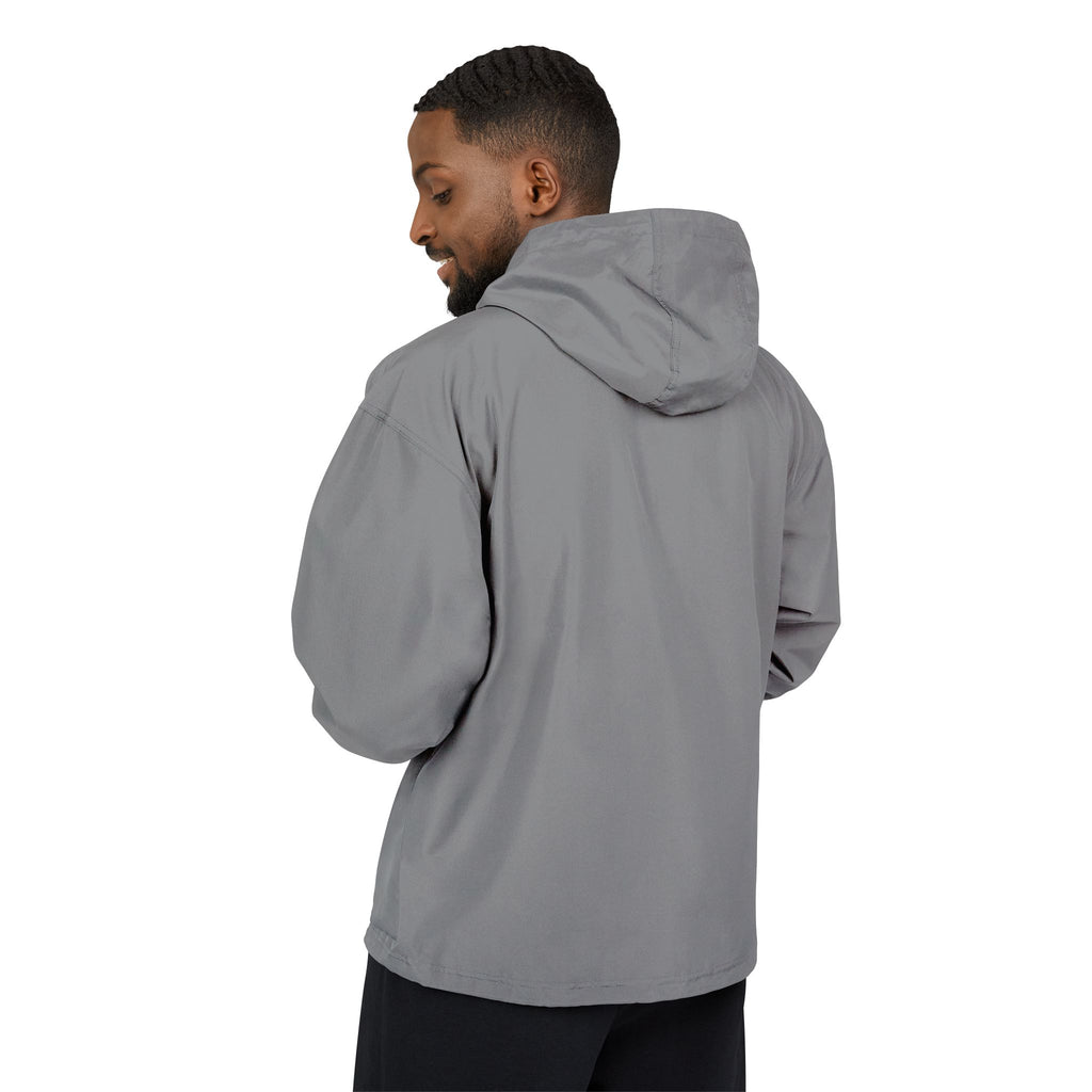 Packable Anorak Jacket — Lightweight Orange Windbreaker with Subtle Script Logo