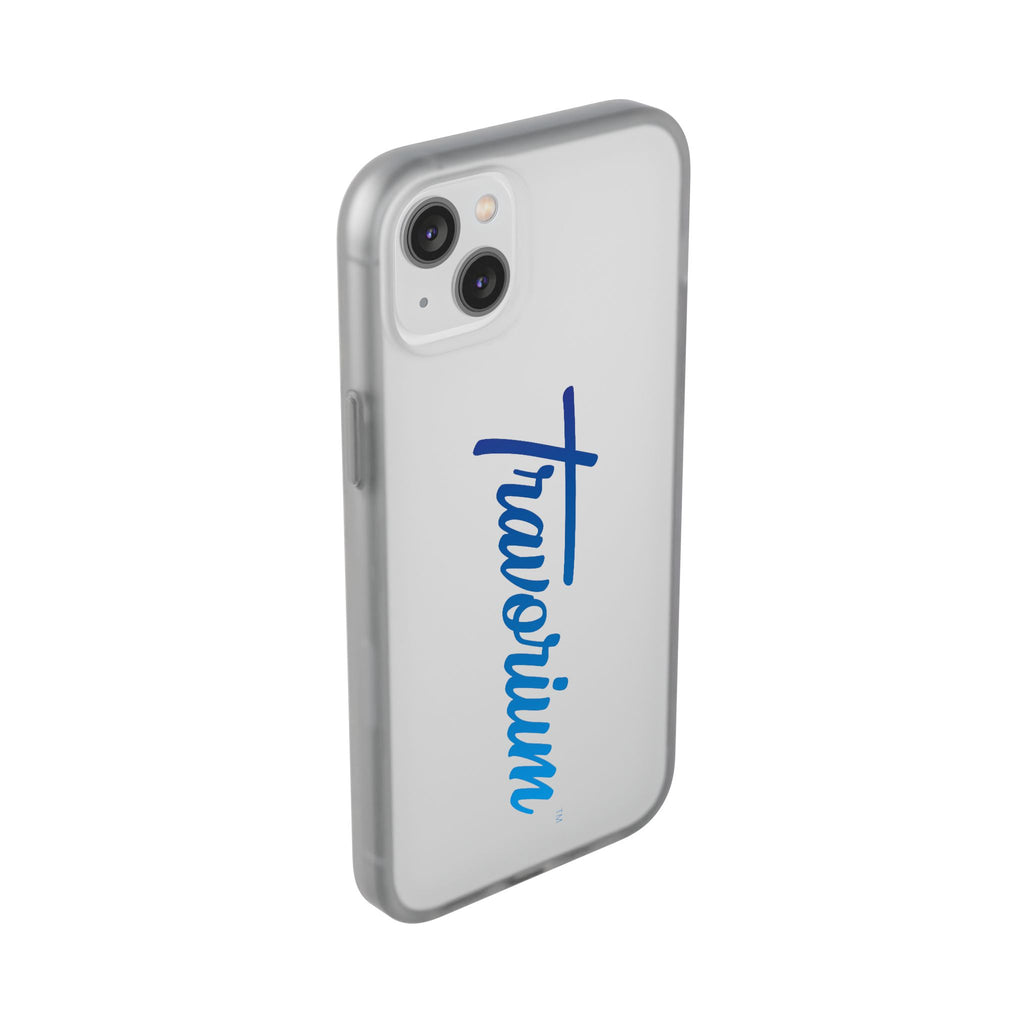 Phone Case — 'Travorium' Blue Script Flexible Protective Case