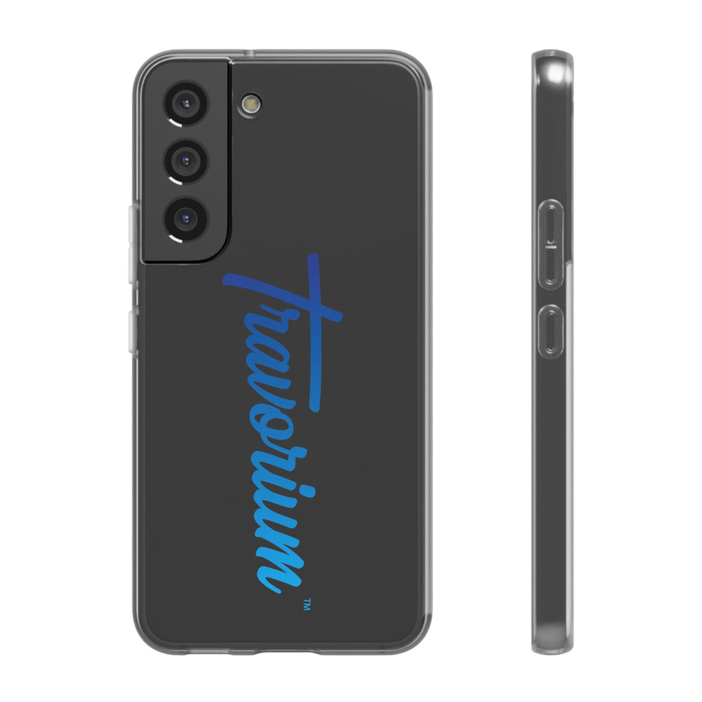 Phone Case — 'Travorium' Blue Script Flexible Protective Case