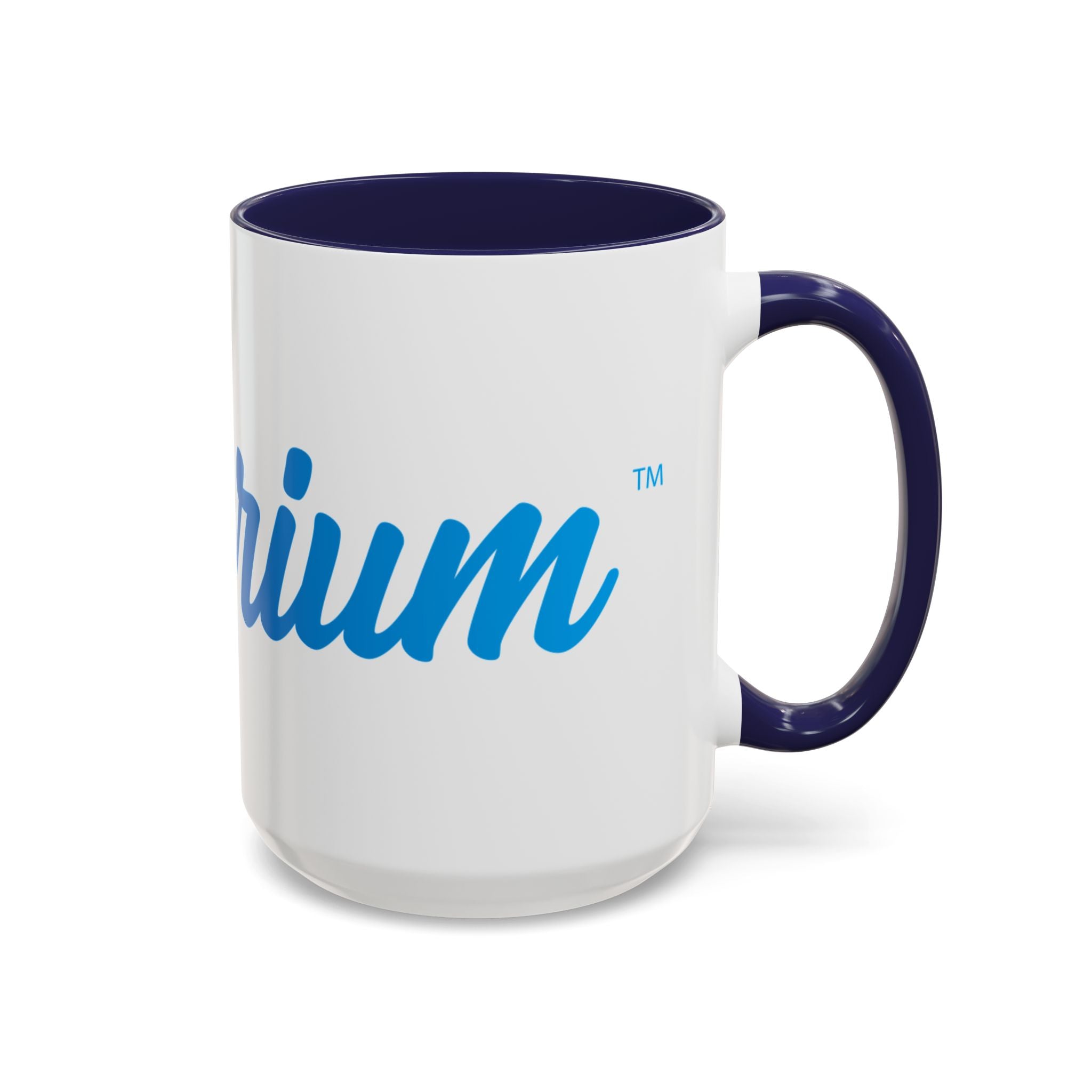 Favorite Premium Accent Coffee Mug – Script Logo Blue (11/15 oz)