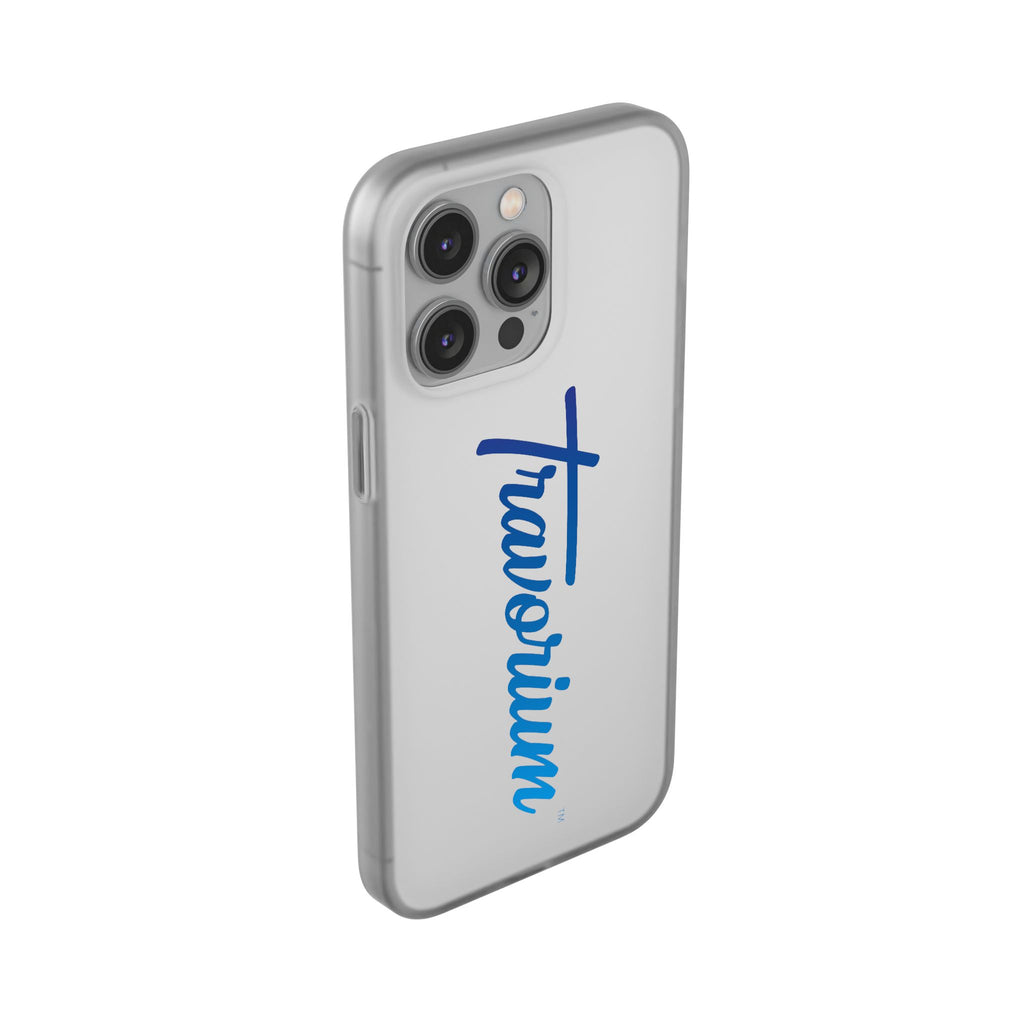 Phone Case — 'Travorium' Blue Script Flexible Protective Case