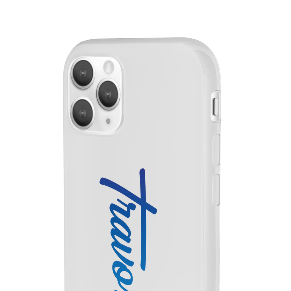 Phone Case — 'Travorium' Blue Script Flexible Protective Case