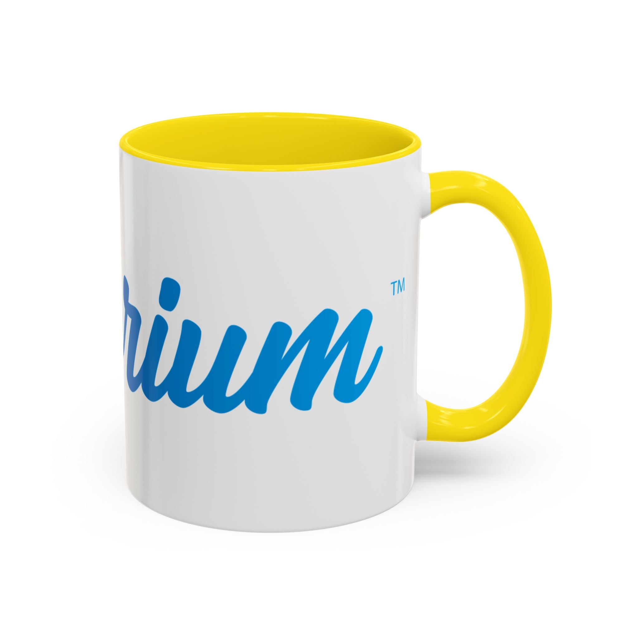 Favorite Premium Accent Coffee Mug – Script Logo Blue (11/15 oz)