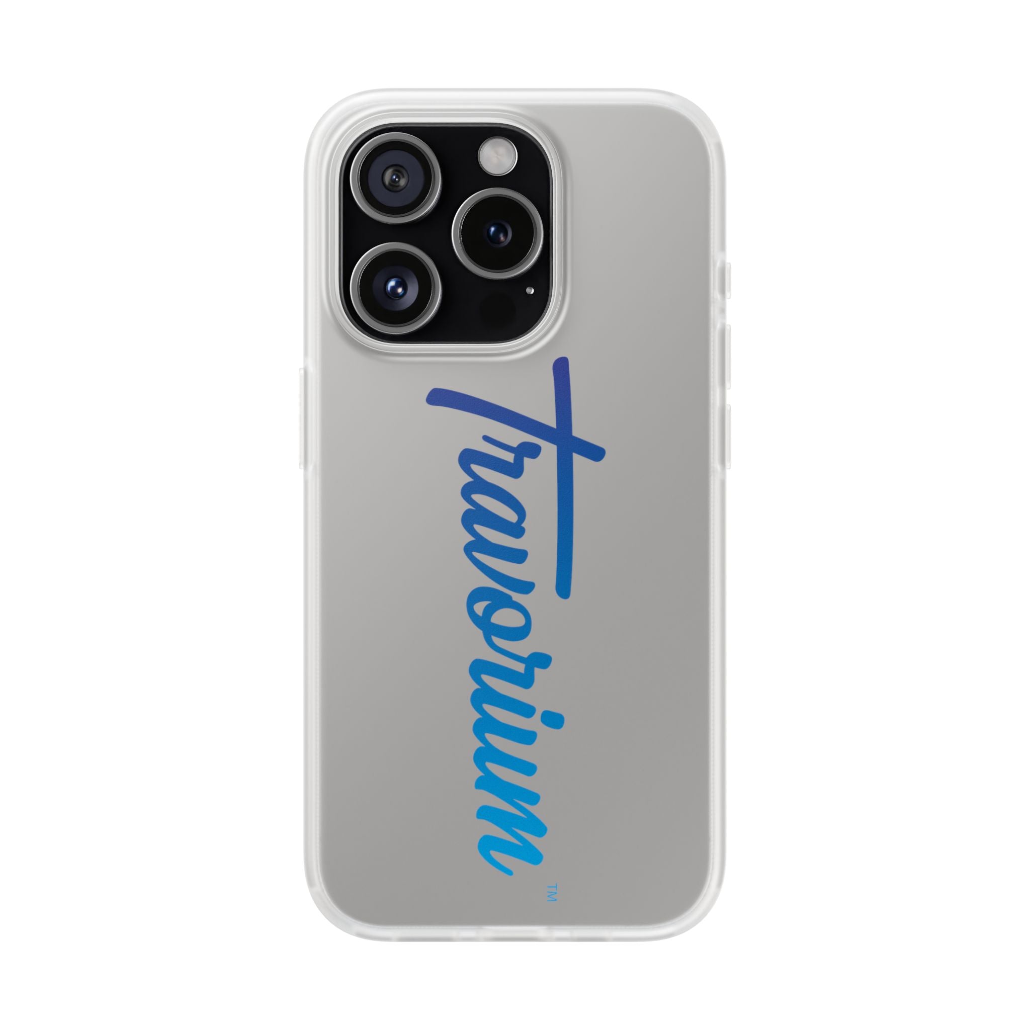 Phone Case — 'Travorium' Blue Script Flexible Protective Case