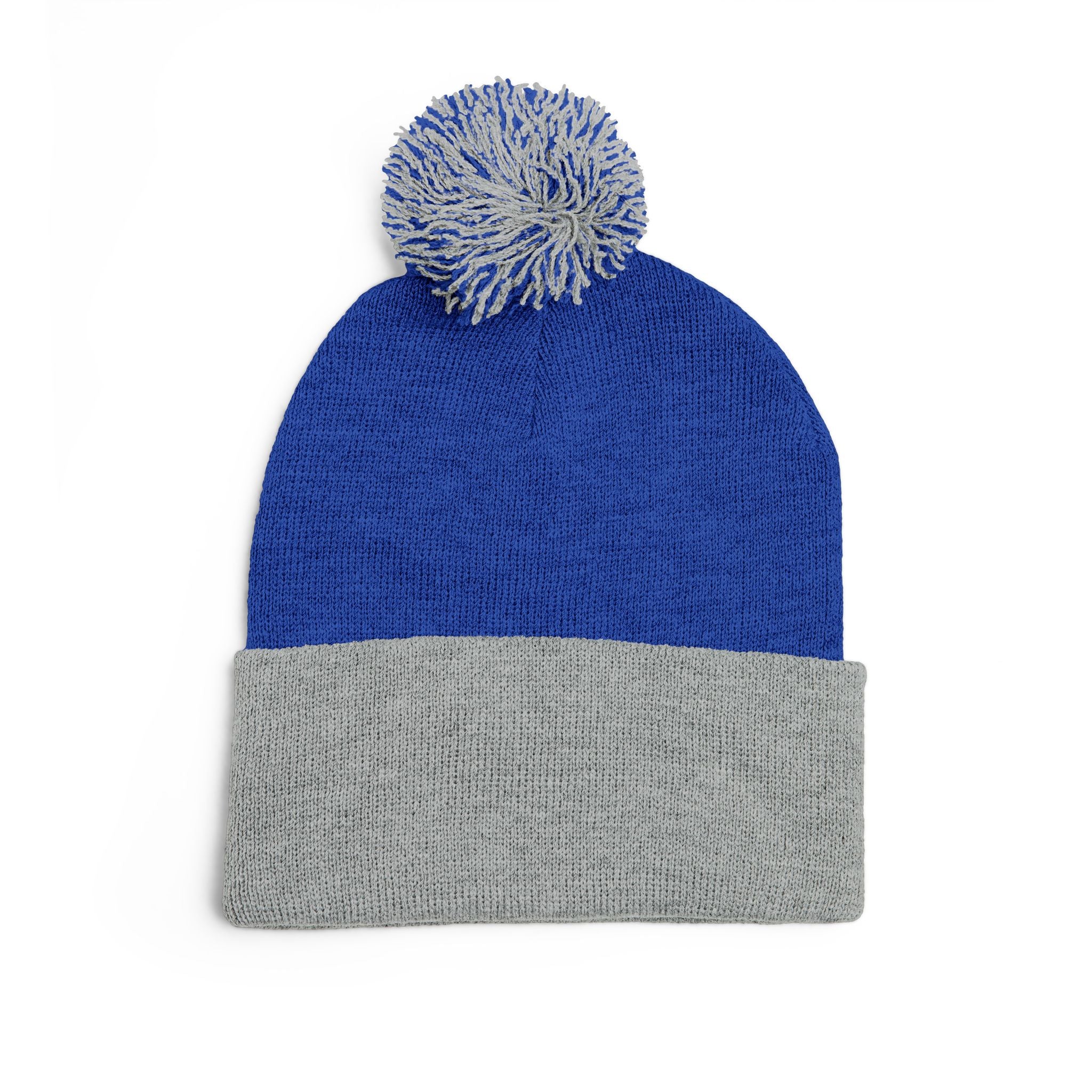 Pom-Pom Knit Cap — Embroidered 'Travorium' Winter Beanie