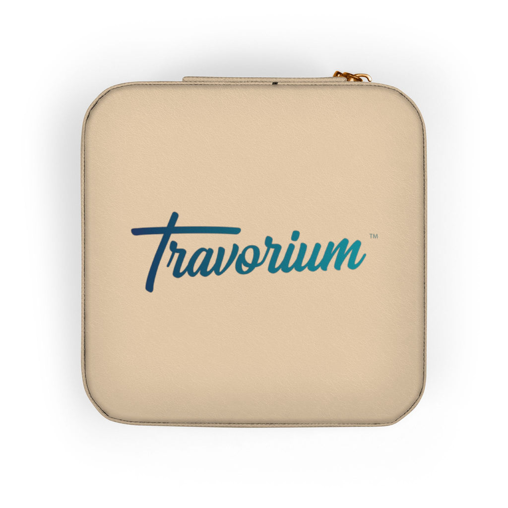 Compact Jewelry Travel Case — Portable Ring & Earring Organizer (Travorium Logo)