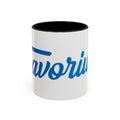 Favorite Premium Accent Coffee Mug – Script Logo Blue (11/15 oz)