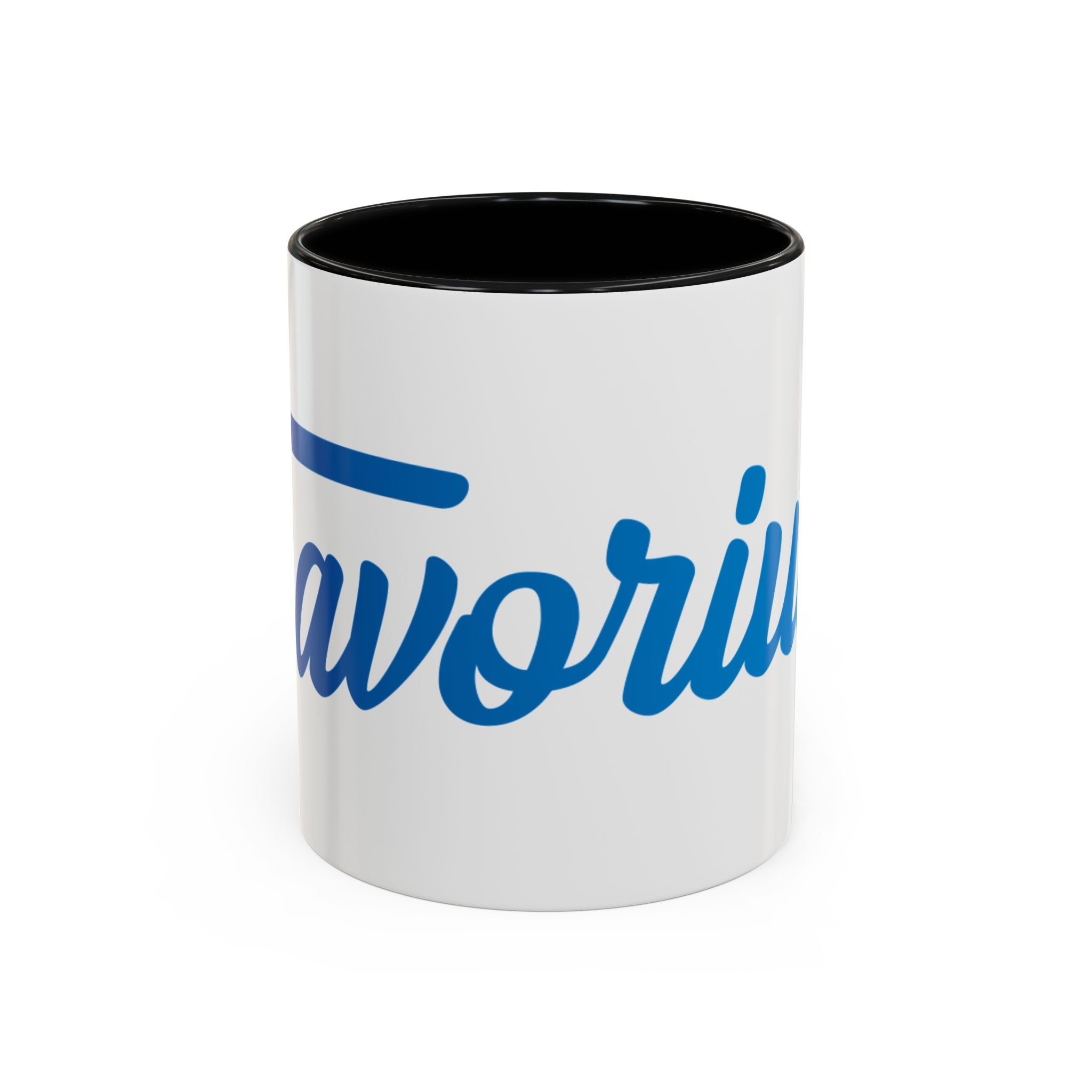 Favorite Premium Accent Coffee Mug – Script Logo Blue (11/15 oz)