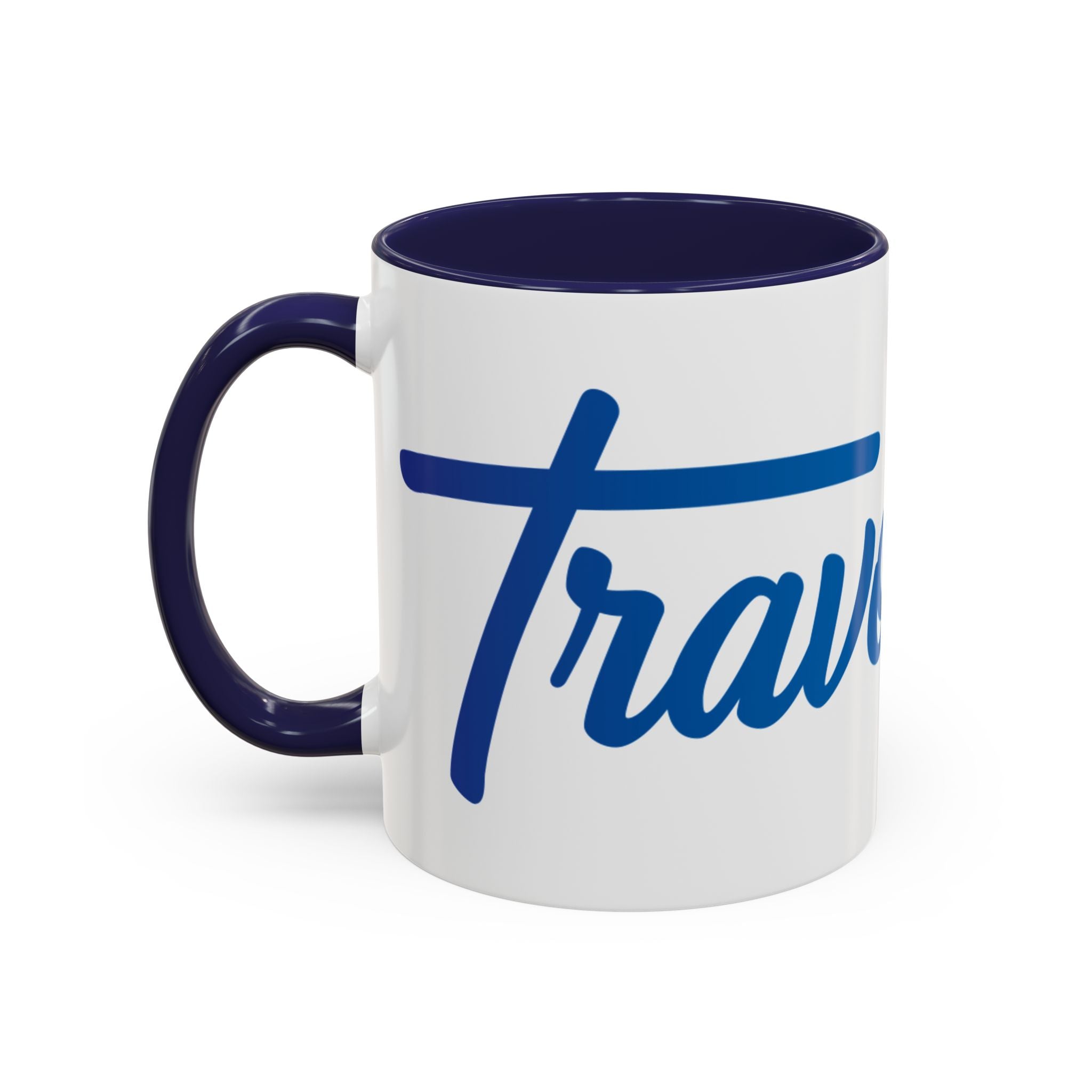 Favorite Premium Accent Coffee Mug – Script Logo Blue (11/15 oz)