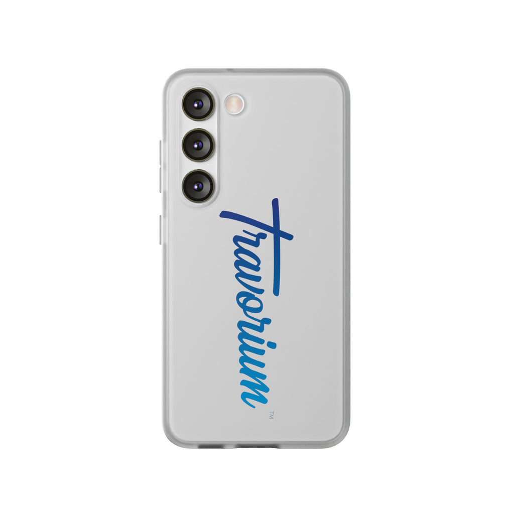 Phone Case — 'Travorium' Blue Script Flexible Protective Case