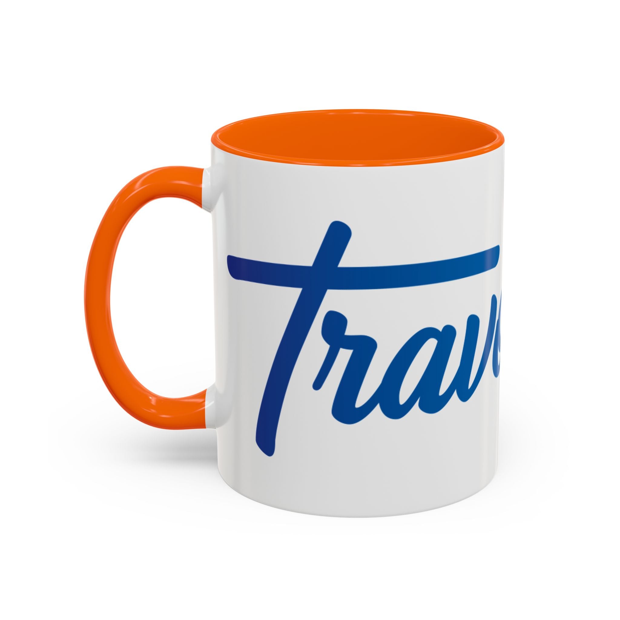Favorite Premium Accent Coffee Mug – Script Logo Blue (11/15 oz)