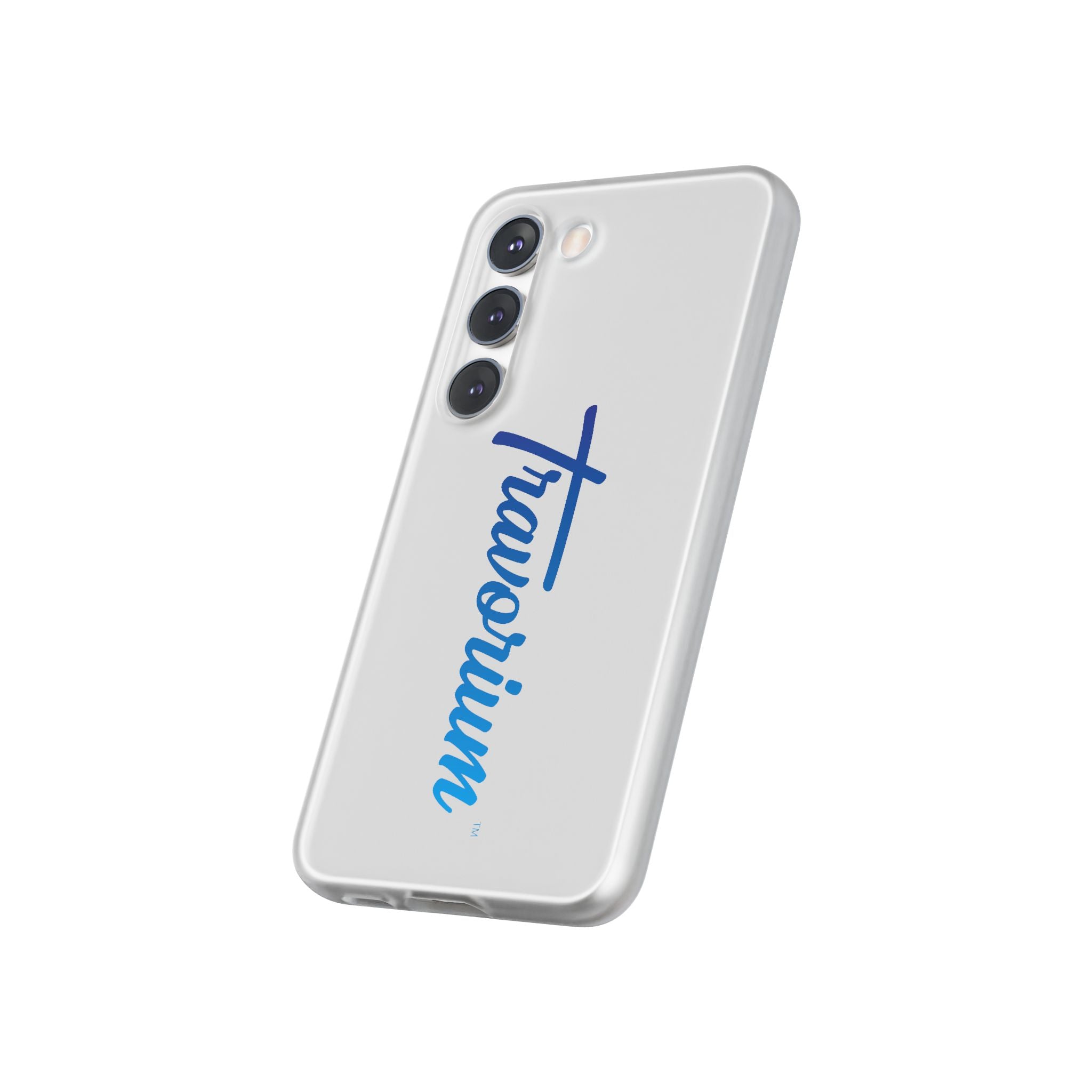Phone Case — 'Travorium' Blue Script Flexible Protective Case