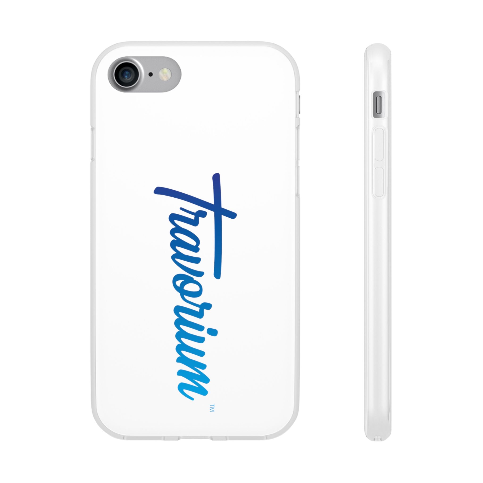 Phone Case — 'Travorium' Blue Script Flexible Protective Case