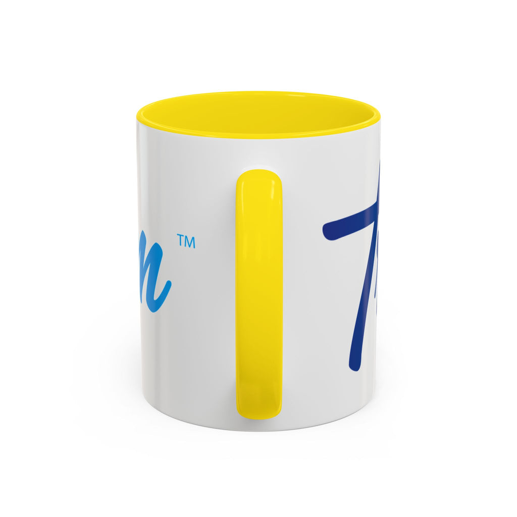 Favorite Premium Accent Coffee Mug – Script Logo Blue (11/15 oz)