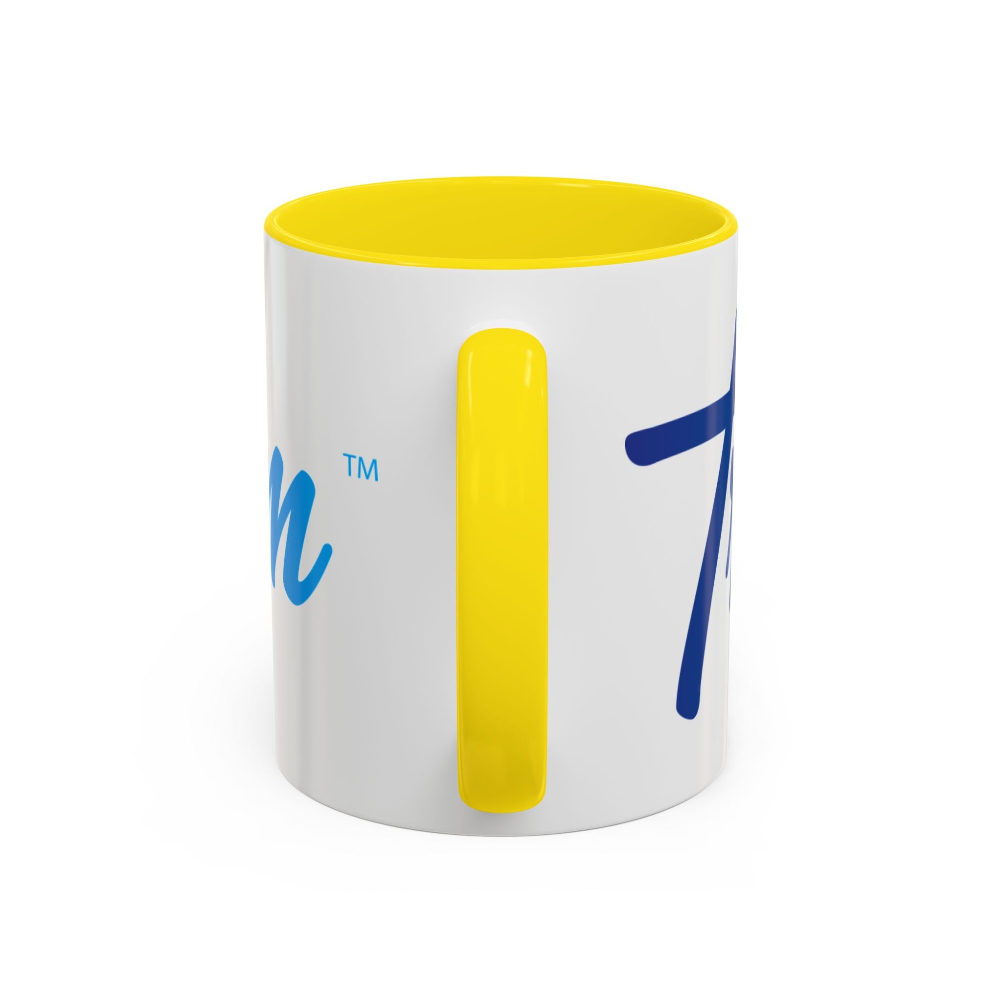 Favorite Premium Accent Coffee Mug – Script Logo Blue (11/15 oz)
