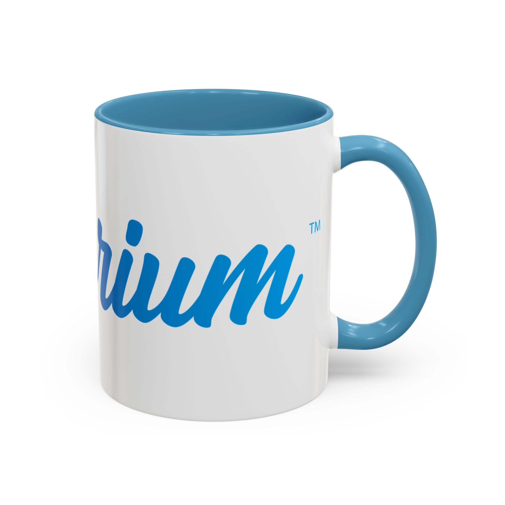 Favorite Premium Accent Coffee Mug – Script Logo Blue (11/15 oz)