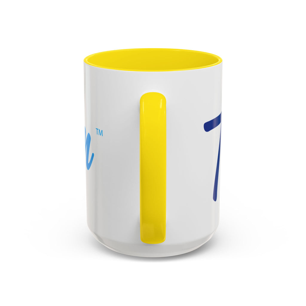 Favorite Premium Accent Coffee Mug – Script Logo Blue (11/15 oz)