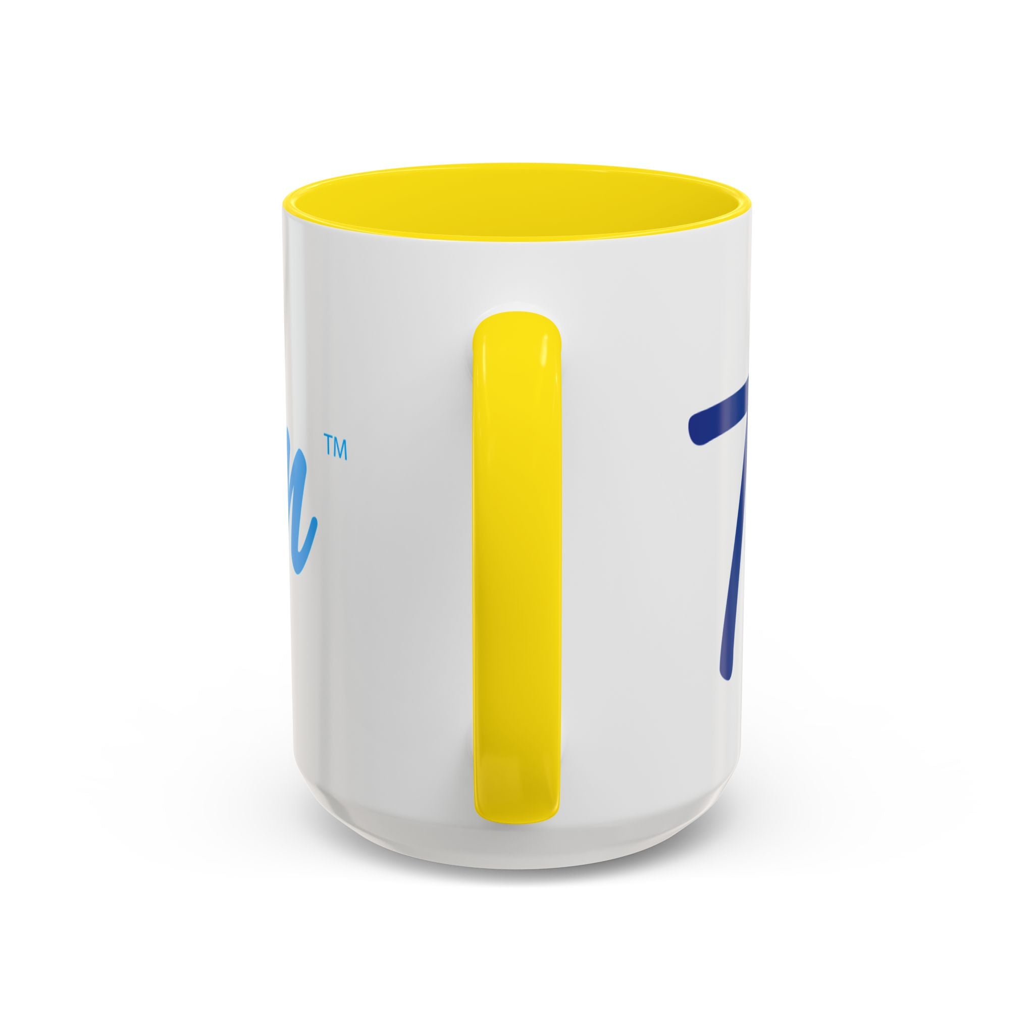 Favorite Premium Accent Coffee Mug – Script Logo Blue (11/15 oz)