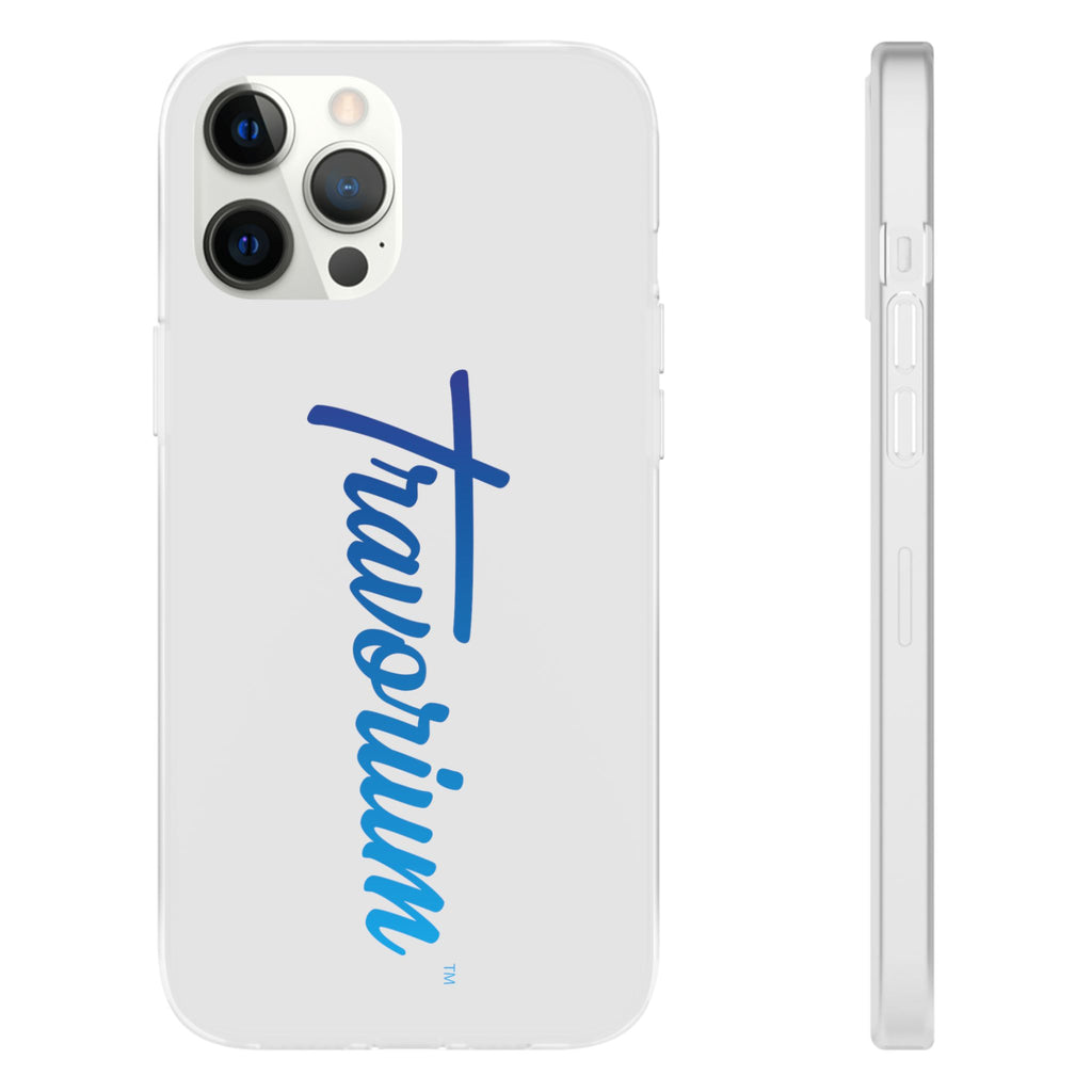 Phone Case — 'Travorium' Blue Script Flexible Protective Case