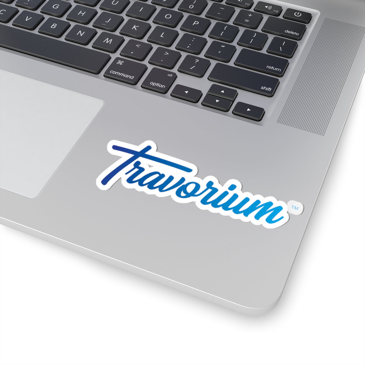 Sticker — 'Travorium' Script Logo Kiss-Cut Laptop Decal