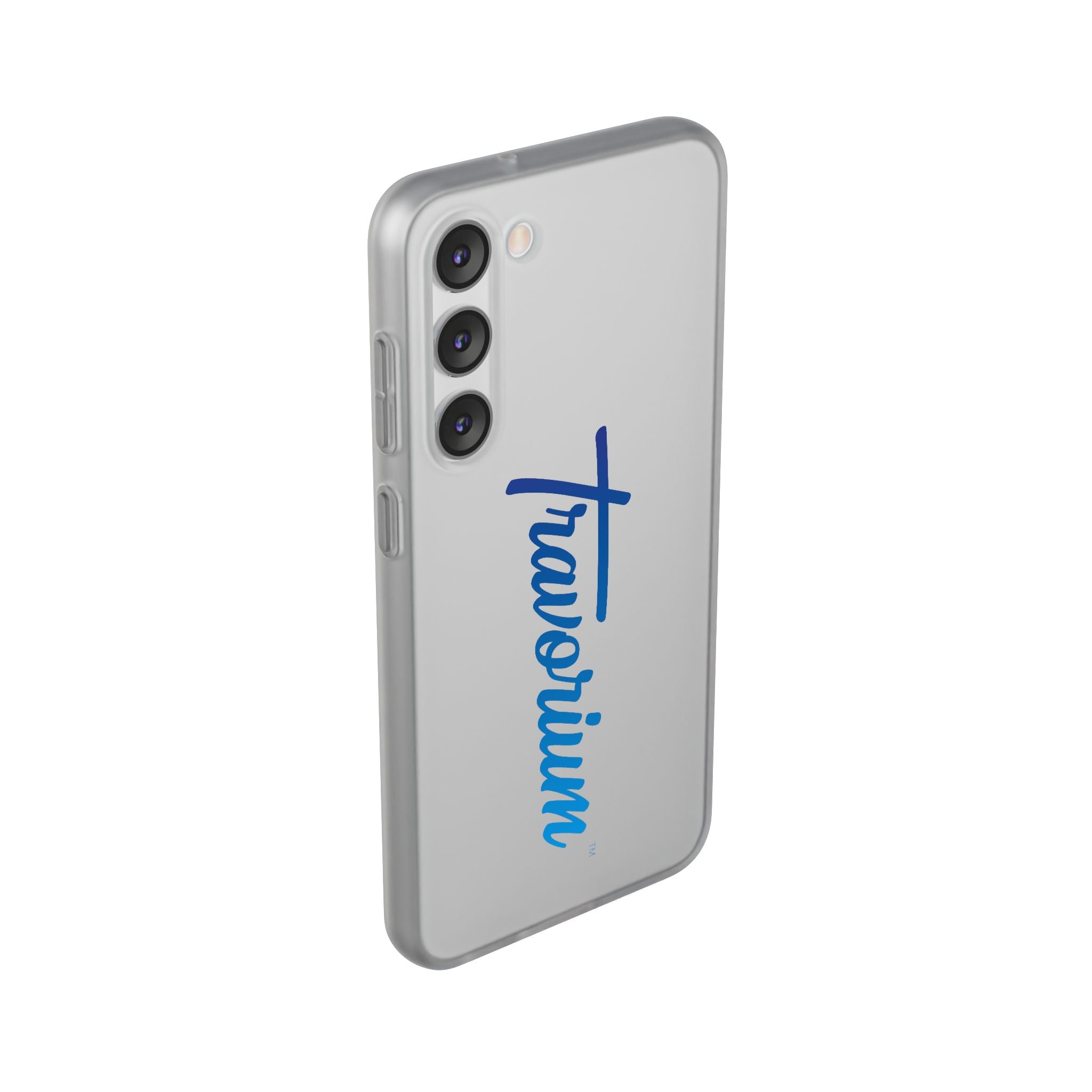 Phone Case — 'Travorium' Blue Script Flexible Protective Case