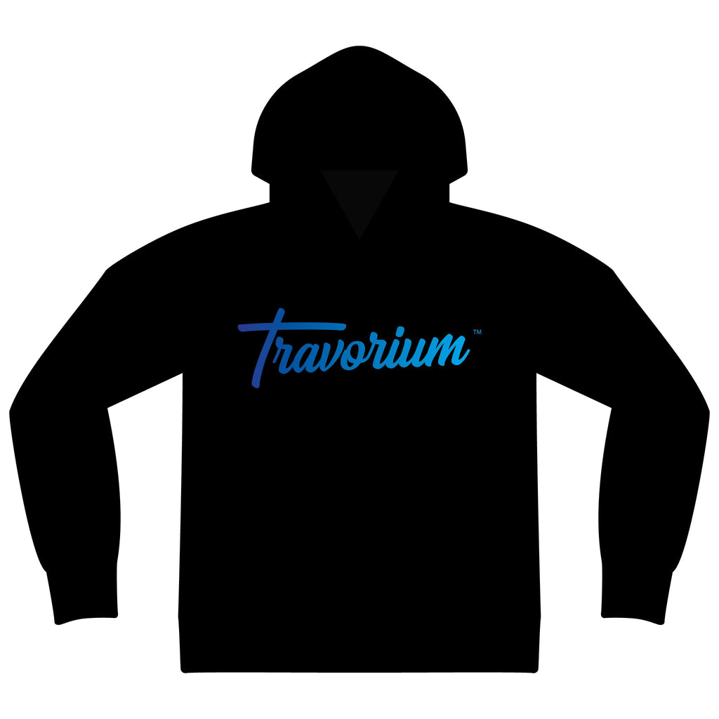 Travorium Script Hoodie — Branded Logo Pullover