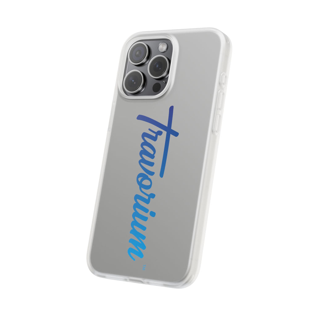 Phone Case — 'Travorium' Blue Script Flexible Protective Case
