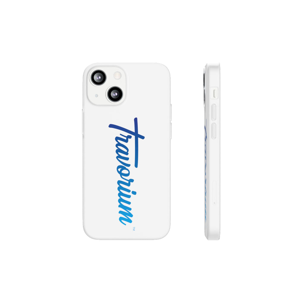 Phone Case — 'Travorium' Blue Script Flexible Protective Case
