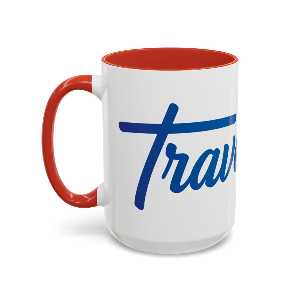 Favorite Premium Accent Coffee Mug – Script Logo Blue (11/15 oz)