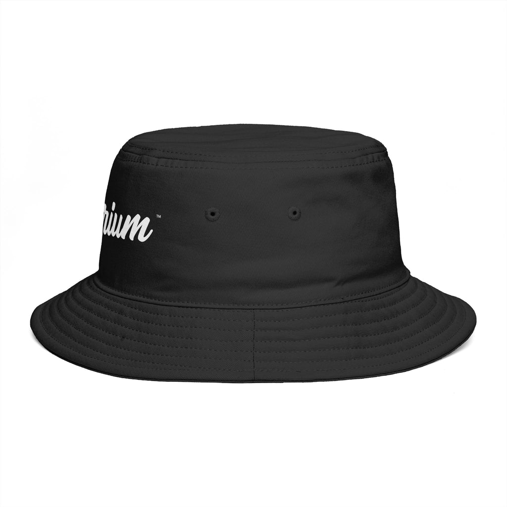 Travorium Script Brown Bucket Hat — Casual Travel & Streetwear Cap