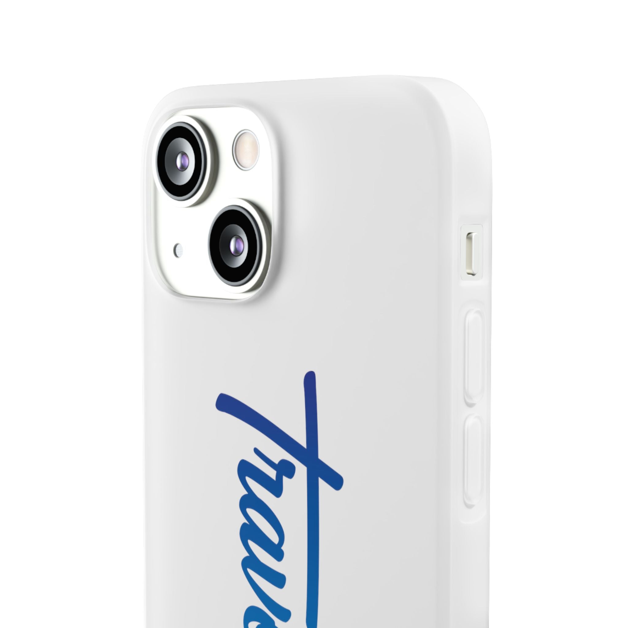 Phone Case — 'Travorium' Blue Script Flexible Protective Case
