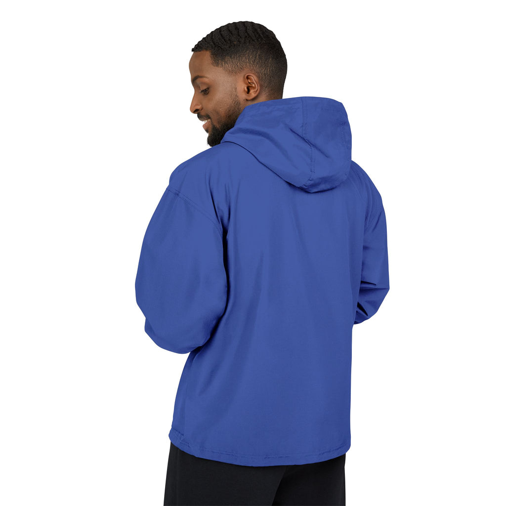 Light Blue Packable Anorak Jacket — Champion Logo Windbreaker