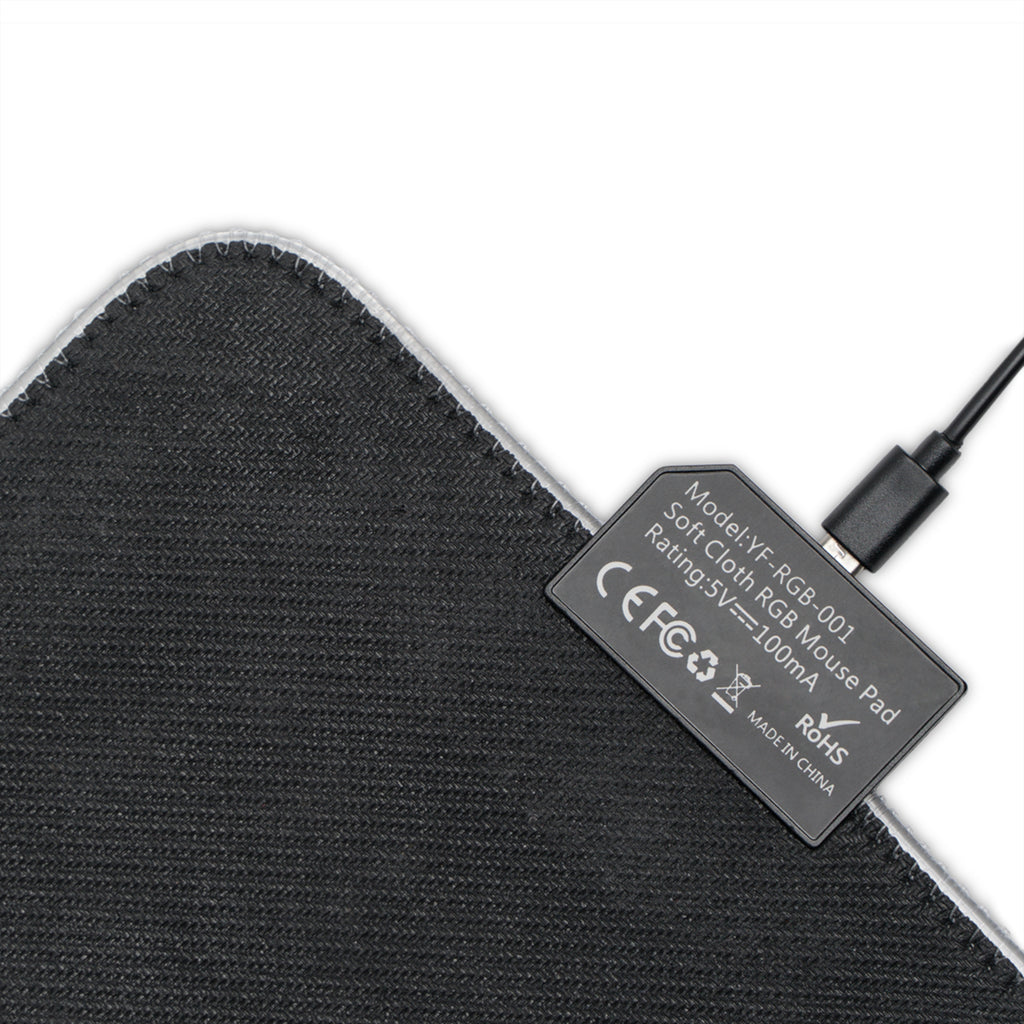 LED Gaming Mouse Pad — RGB Extended Desk Mat with 'Travorium' Script Logo
