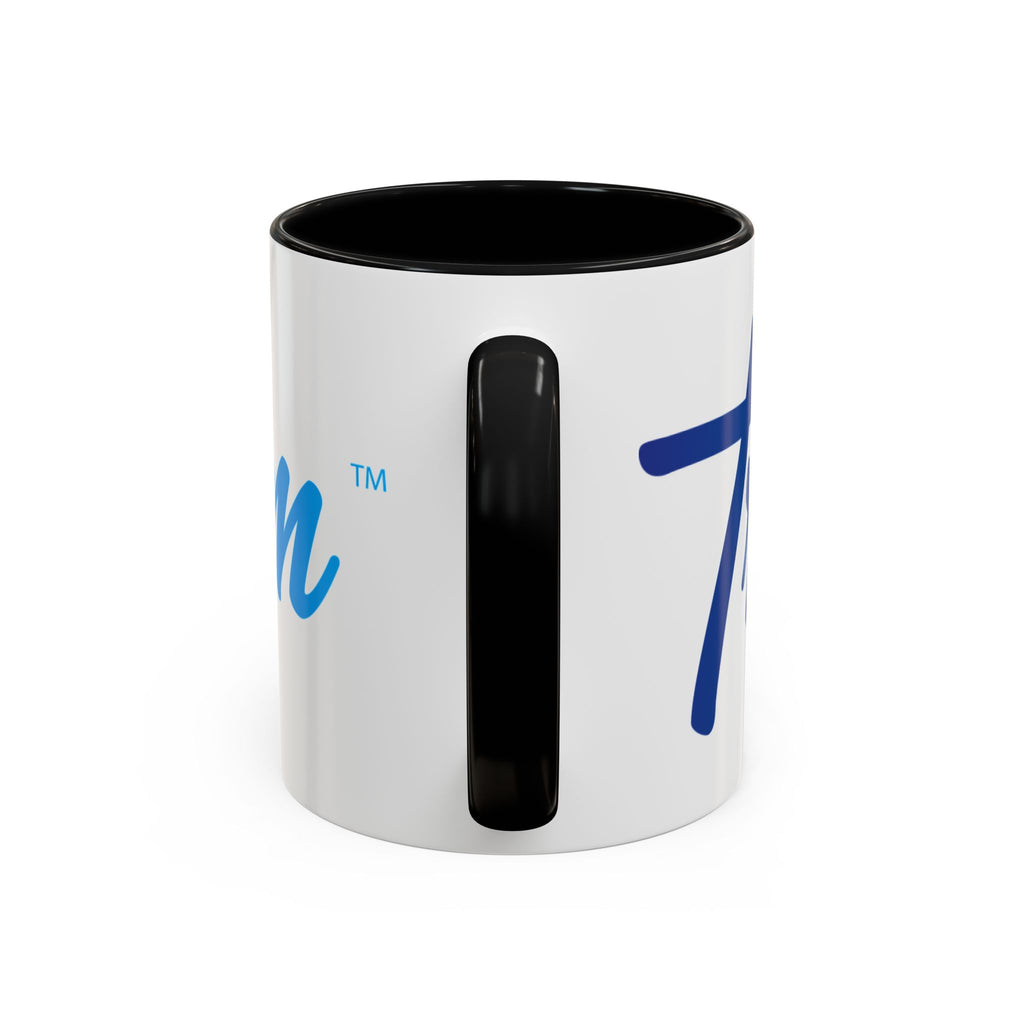 Favorite Premium Accent Coffee Mug – Script Logo Blue (11/15 oz)