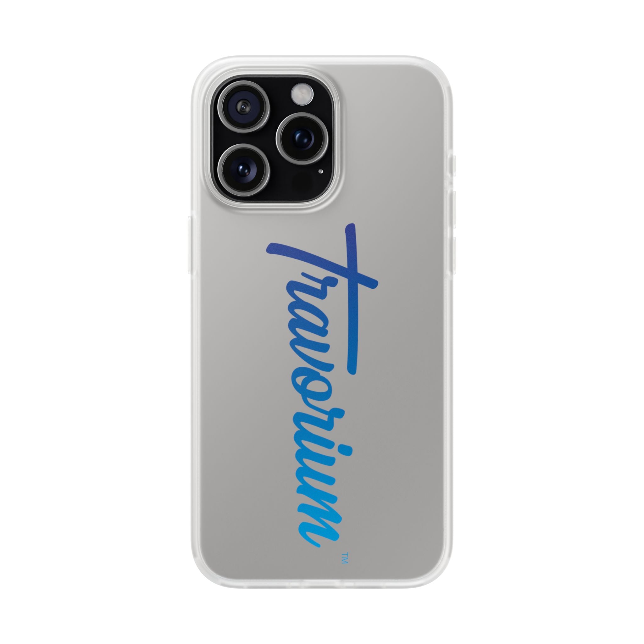 Phone Case — 'Travorium' Blue Script Flexible Protective Case