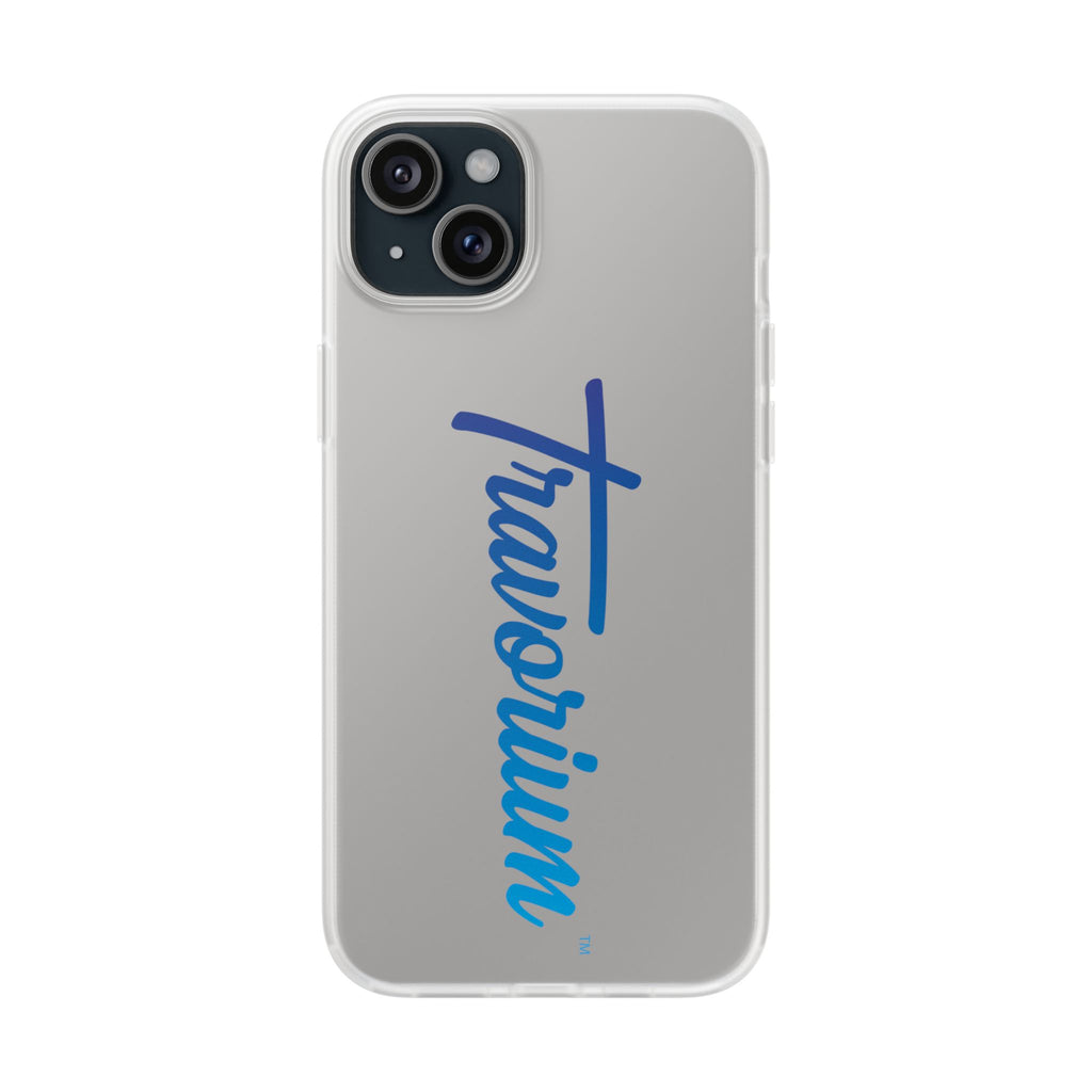 Phone Case — 'Travorium' Blue Script Flexible Protective Case