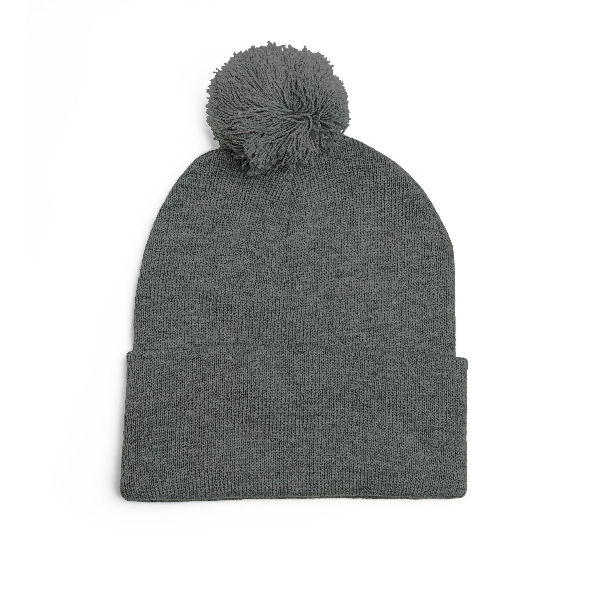 Pom-Pom Knit Cap — Embroidered 'Travorium' Winter Beanie