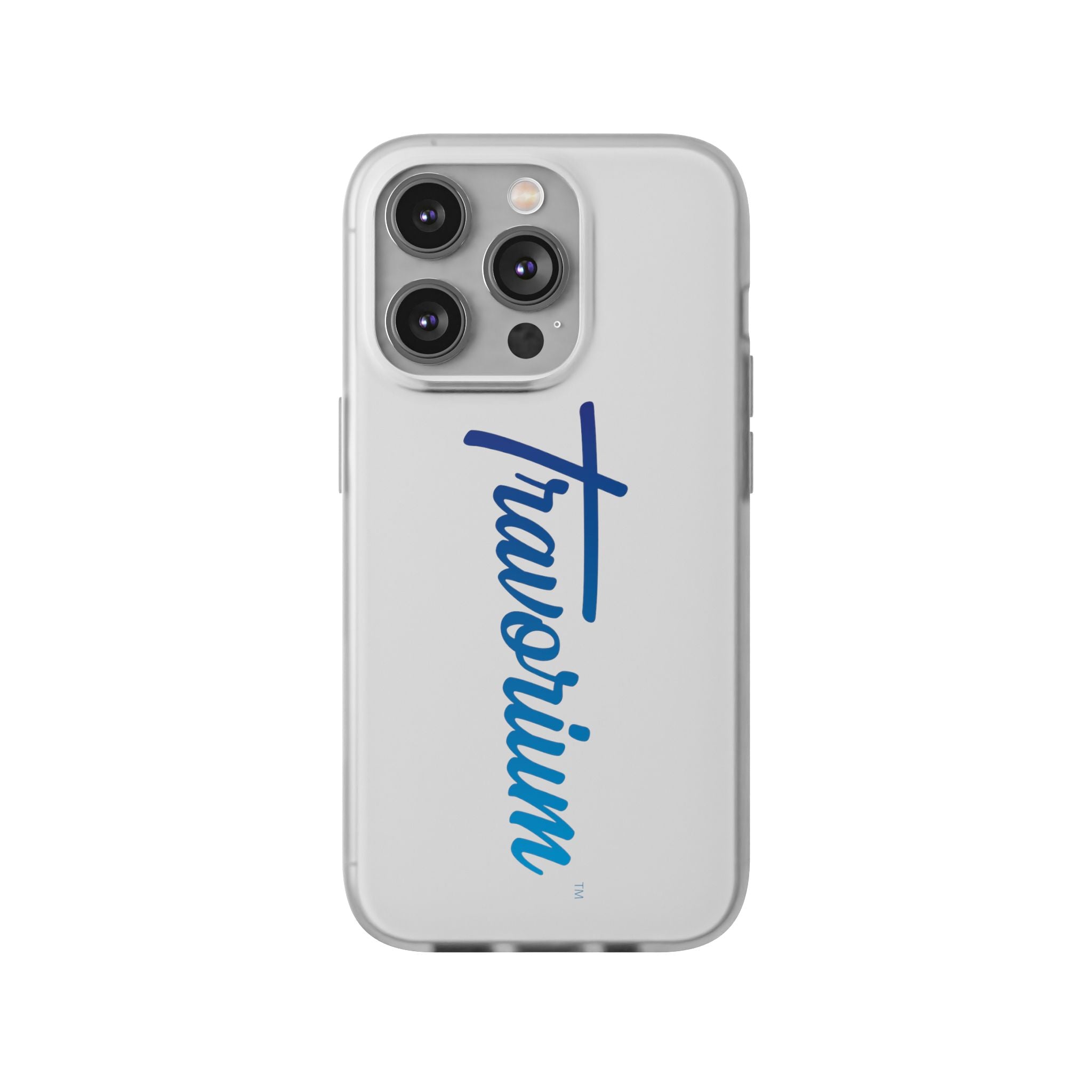 Phone Case — 'Travorium' Blue Script Flexible Protective Case